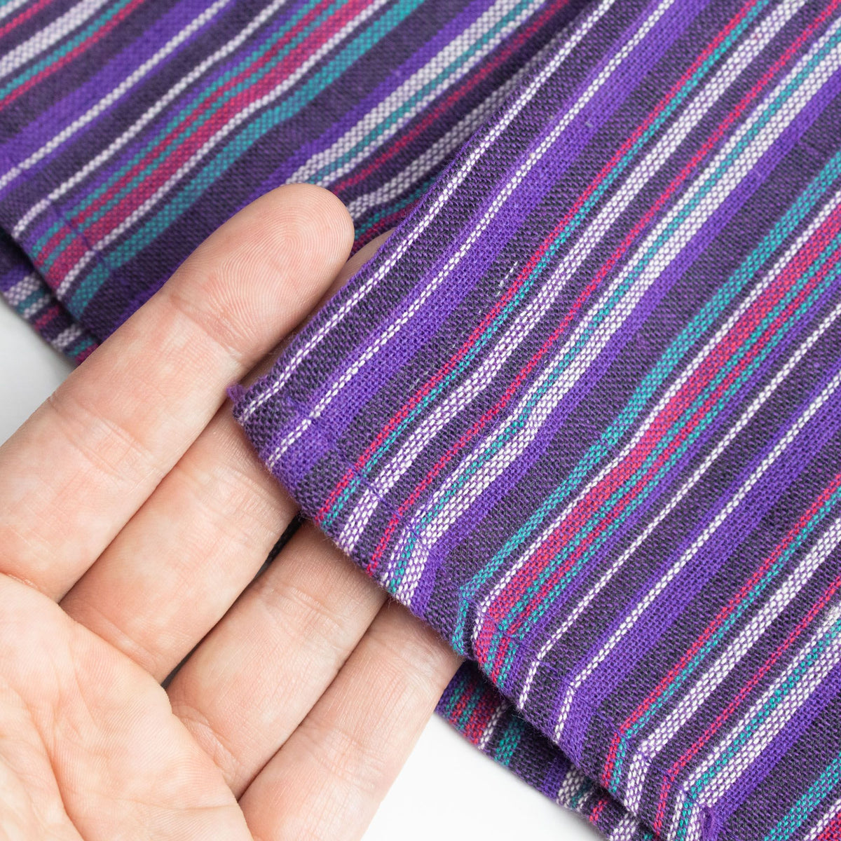 Nomad Sari Grandad Shirt - Black Purple - Large