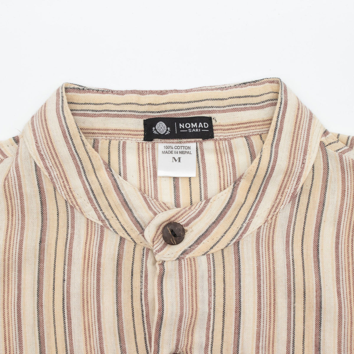 Nomad Sari Grandad Shirt - Brown Beige - Medium